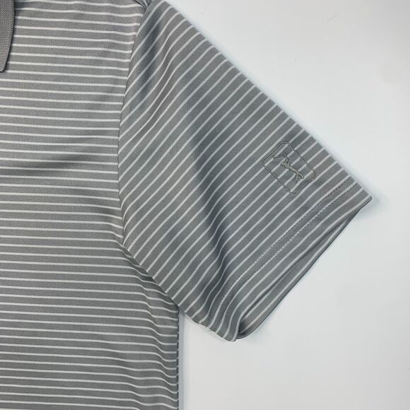 PGA Tour Polo Shirt Mens S Small Gray Striped Short Sleeve Performance Golf - Picture 6 of 11